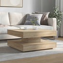 sofabord 360 grader drejeligt 70x70x34,5 cm sonoma-eg