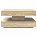 sofabord 360 grader drejeligt 70x70x34,5 cm sonoma-eg