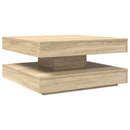 sofabord 360 grader drejeligt 70x70x34,5 cm sonoma-eg