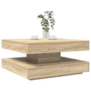 sofabord 360 grader drejeligt 70x70x34,5 cm sonoma-eg