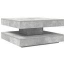 sofabord 360 grader drejeligt 70x70x34,5 cm betongrå