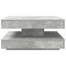 sofabord 360 grader drejeligt 70x70x34,5 cm betongrå