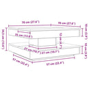 sofabord 360 grader drejeligt 70x70x34,5 cm betongrå