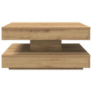 sofabord 360 grader drejeligt 70x70x34,5 cm kunsteg