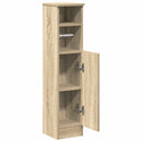 badeværelsesskab med rulleholder 20,5x22x90 cm sonoma-eg
