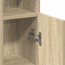 badeværelsesskab med rulleholder 20,5x22x90 cm sonoma-eg