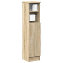 badeværelsesskab med rulleholder 20,5x22x90 cm sonoma-eg