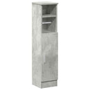 badeværelsesskab med rulleholder 20,5x22x90 cm betongrå