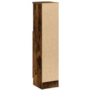 badeværelsesskab med rulleholder 20,5x22x90 cm røget egetræ