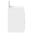 sengeborde 2 stk. med 2 skuffer 40x33x60 cm hvid