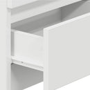 sengeborde 2 stk. med 2 skuffer 40x33x60 cm hvid