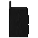 sengebord med 2 skuffer 40x33x60 cm sort