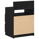 sengebord med 2 skuffer 40x33x60 cm sort