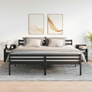 sengeborde 2 stk. med 2 skuffer 40x33x60 cm sort