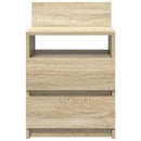 sengeborde 2 stk. med 2 skuffer 40x33x60 cm sonoma-eg
