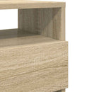 sengeborde 2 stk. med 2 skuffer 40x33x60 cm sonoma-eg