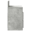 sengebord med 2 skuffer 40x33x60 cm betongrå