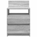 sengeborde 2 stk. med 2 skuffer 40x33x60 cm grå sonoma-eg