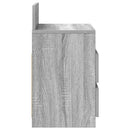 sengeborde 2 stk. med 2 skuffer 40x33x60 cm grå sonoma-eg