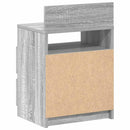 sengeborde 2 stk. med 2 skuffer 40x33x60 cm grå sonoma-eg
