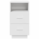 sengeborde 2 stk. med 2 skuffer 36x36x68 cm hvid