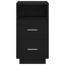 sengeborde 2 stk. med 2 skuffer 36x36x68 cm sort