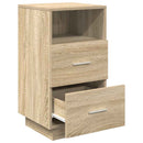 sengeborde 2 stk. med 2 skuffer 36x36x68 cm sonoma-eg