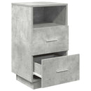 sengeborde 2 stk. med 2 skuffer 36x36x68 cm betongrå