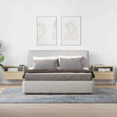 væghængte sengeborde 2 stk. 45x26x28,5 cm sonoma-eg