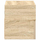 væghængte sengeborde 2 stk. 45x26x28,5 cm sonoma-eg
