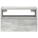 væghængt sengebord 45x26x28,5 cm betongrå