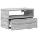væghængt sengebord 45x26x28,5 cm grå sonoma-eg