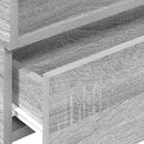 væghængte sengeborde 2 stk. 45x26x28,5 cm grå sonoma-eg