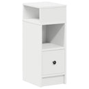 sengebord med skuffe 25x31x66 cm hvid