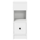 sengebord med skuffe 25x31x66 cm hvid