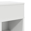 sengebord med skuffe 25x31x66 cm hvid