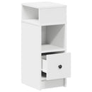 sengeborde 2 stk. med skuffe 25x31x66 cm hvid