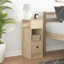 sengebord med skuffe 25x31x66 cm sonoma-eg