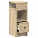sengebord med skuffe 25x31x66 cm sonoma-eg