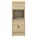 sengeborde 2 stk. med skuffe 25x31x66 cm sonoma-eg