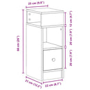 sengeborde 2 stk. med skuffe 25x31x66 cm sonoma-eg