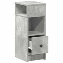 sengebord med skuffe 25x31x66 cm betongrå