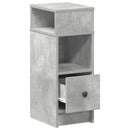 sengeborde 2 stk. med skuffe 25x31x66 cm betongrå