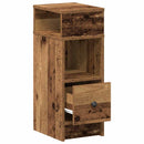 sengebord med skuffe 25x31x66 cm antikt træ