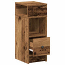 sengeborde 2 stk. med skuffe 25x31x66 cm antikt træ