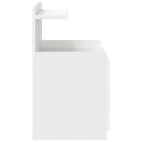 sengebord med 2 skuffer 40x36,5x62 cm hvid
