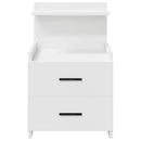 sengeborde 2 stk. med 2 skuffer hvide 40x36,5x62 cm