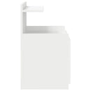 sengeborde 2 stk. med 2 skuffer hvide 40x36,5x62 cm
