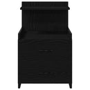 sengebord med 2 skuffer sort 40x36,5x62 cm