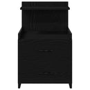 sengeborde 2 stk. med 2 skuffer sort 40x36,5x62 cm